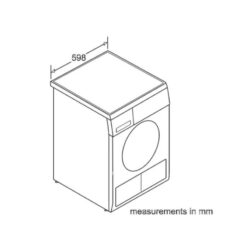 Kích thước của Máy sấy Bosch WTS86516SG