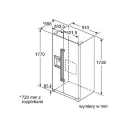 Tủ lạnh Bosch KAG90AI20 3 Kích thước của Tủ lạnh Bosch KAG90AI20