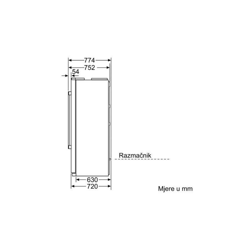 Kích thước Tủ Lạnh Side By Side Bosch KAD90VB20 Kích thước Tủ Lạnh Side By Side Bosch KAD90VB20