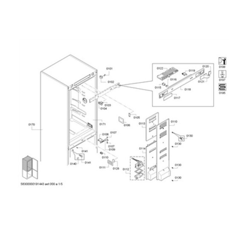 Kích cỡ Tủ lạnh Bosch KGN39VL24E Kích cỡ Tủ lạnh Bosch KGN39VL24E