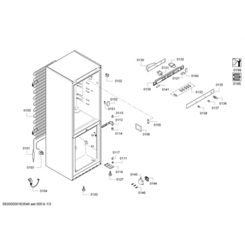 Kích thước tủ lạnh Bosch KGV36VW23E Kích thước tủ lạnh Bosch KGV36VW23E