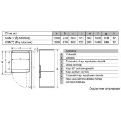 Kích thước tủ lạnh Bosch KGN76AI30N