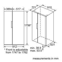 Kích thước tủ lạnh Bosch KAN92VI35O