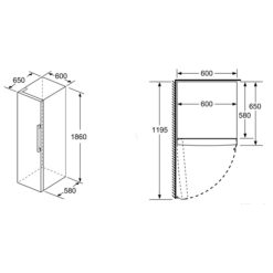 Kích thước tủ mát Bosch KIR81AF30
