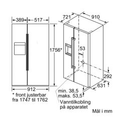 Kích thước tủ lạnh Bosch KAD92HI31