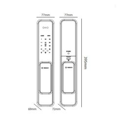 Khóa cửa điện tử Bosch EL 600BKB màu đen 3 Kích thước khóa cửa điện tử Bosch EL 600BKB màu đen